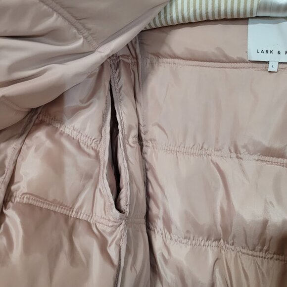 LARK & RO Women's Puffer Belted Wrap Jacket SZ L - Picture 6 of 10